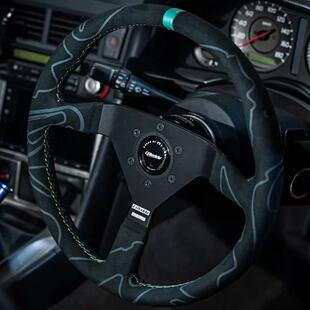 Cross-Border Hot Sale 14inch Co-Branded Frosted Suede Competitive Modified Car Steering Wheel Racing Wheel