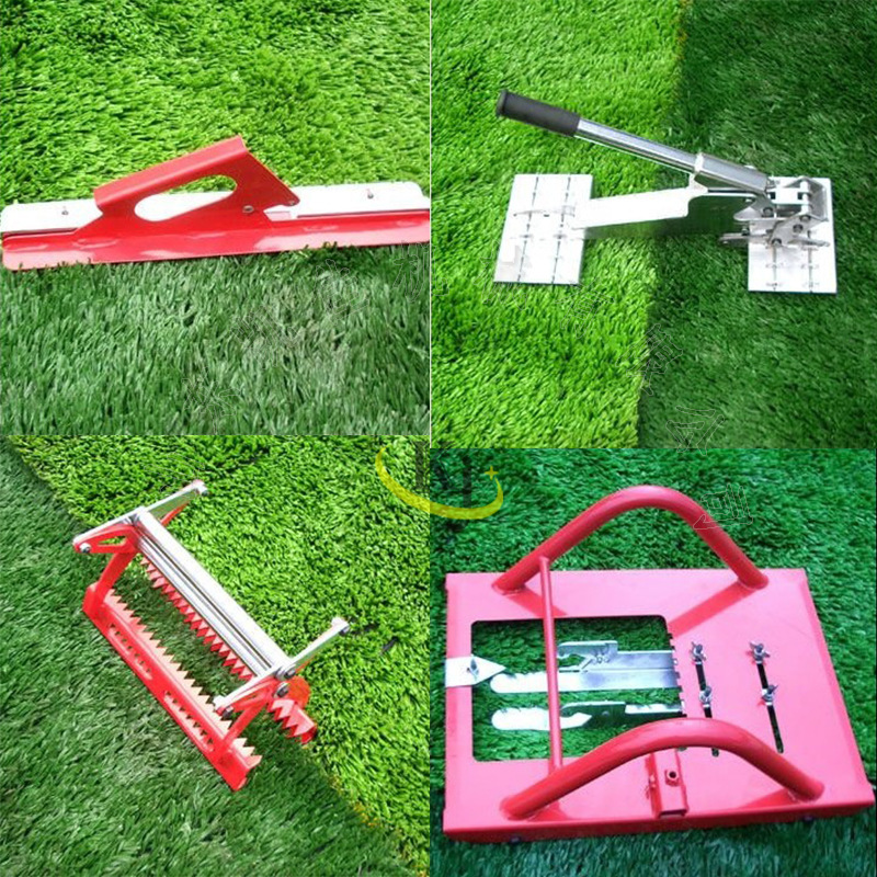 草坪修剪工具 包括草皮拉紧器 圆形裁切器 涂胶器 压缝压实器