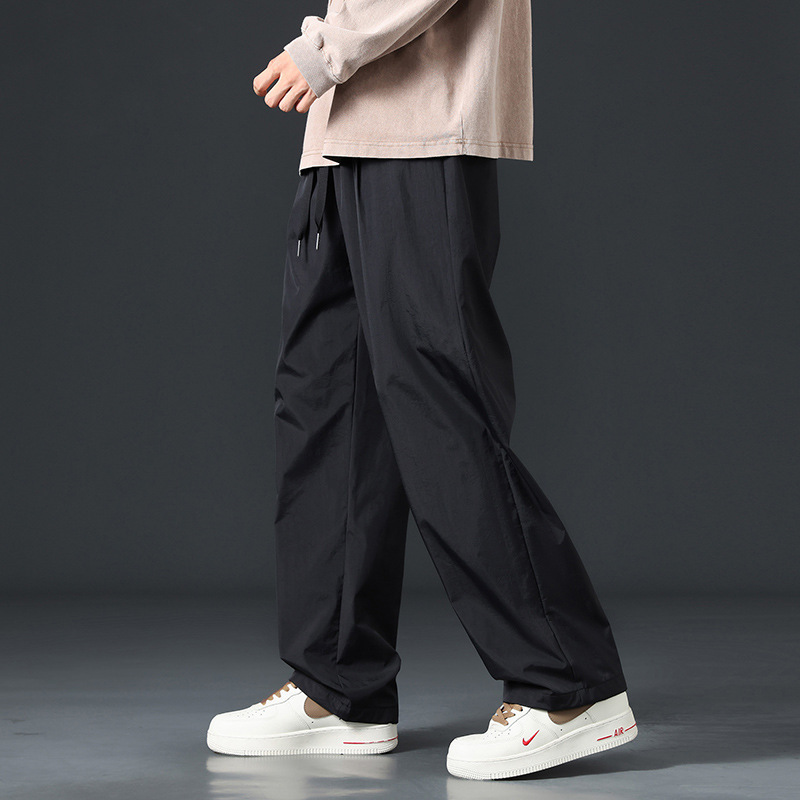 Pantalones Anchos Rectos para Hombre de Poliéster Estilo Retro Casual image 6