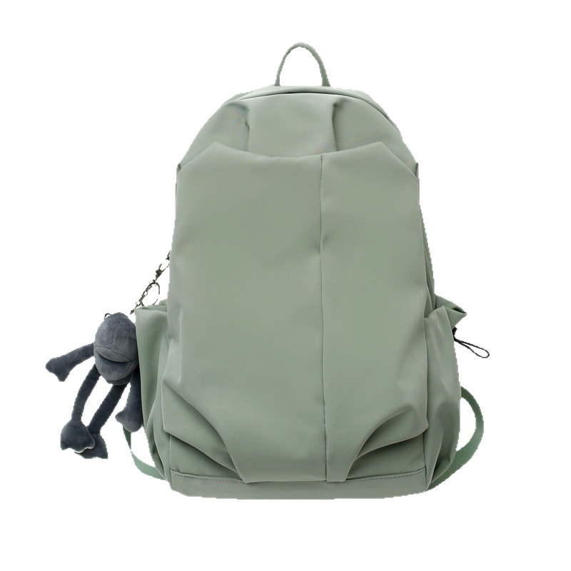 Mochila escolar para estudiantes universitarios simple en la moda mochila de gran capacidad coreana de color sólido mochila de viaje ligera y casual