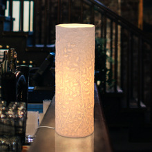 陶瓷夜灯饰创意圆柱台灯具批发餐厅房间床头装饰北欧式工艺品摆件