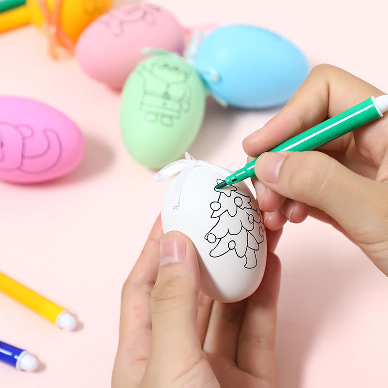 Huevo de Navidad DIY niños educativos pintados a mano traje para colorear pintado a mano