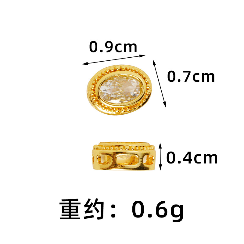Vietnam Shajinins viento elíptico zircon DIY accesorios de joyería moda flash diamantes temperamento universal accesorios de perlas Yiwu