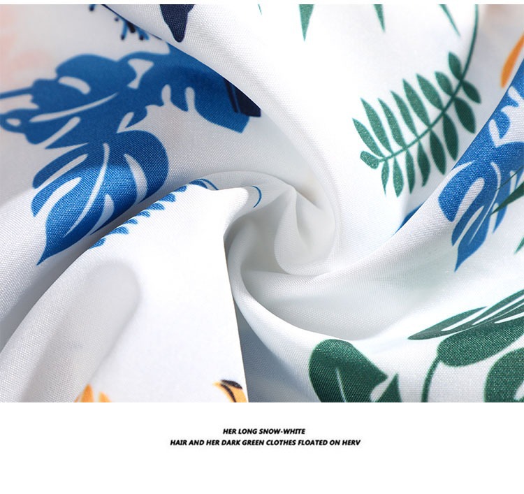Herr skjortset hawaii blommig strandkläder lös retro stil_voghion.com