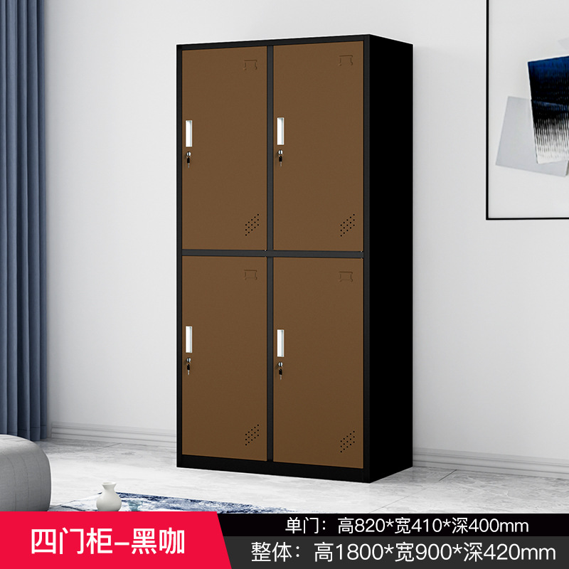 カラージム浴室ロッカー従業員寮鉄皮ロッカーロック付き床屋収納バッグ交換キャビネット