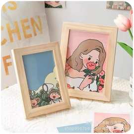 新款木质粘土画框立体雪花泥油画展示框diy手工彩泥框材料油画框