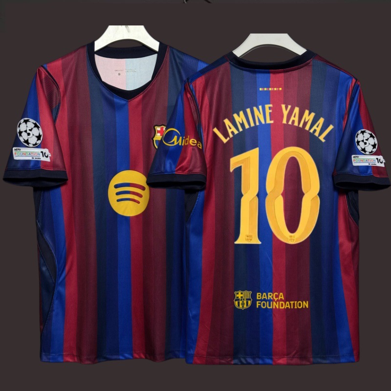 Nike x FC Barcelona 2022/23 Lamine Yamal #10 Home Jersey Deep Royal Blue Noble Red