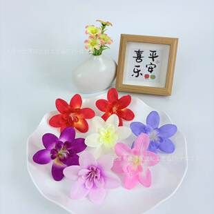 Wrist flower for bride lapel pin handmade, gift box, orchid