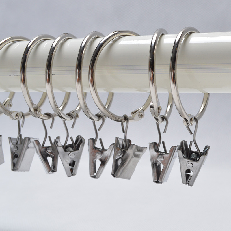 Curtain hook and loop clip stainless steel clip hook curtain accessories snap ring open ring curtain ring curtain clip