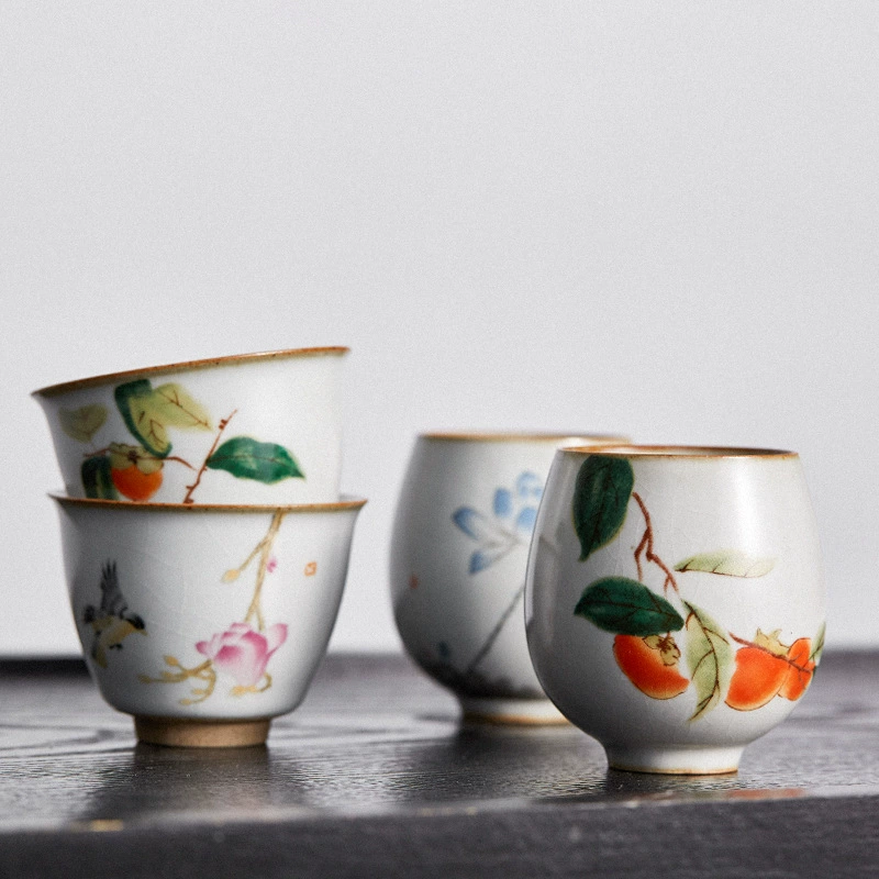 汝窑小茶杯景德镇主人杯个人专用高端功夫品茗杯单只日式陶瓷男女