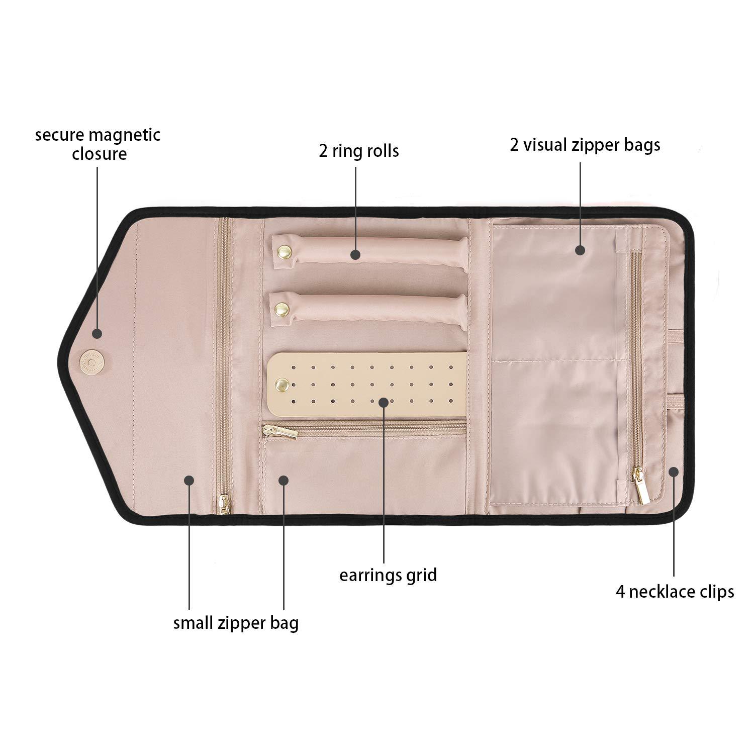 Schmucktasche, neue faltbare Aufbewahrungstasche, modische Make-up-Tasche, Aufbewahrung von Schmucktaschen_voghion.com