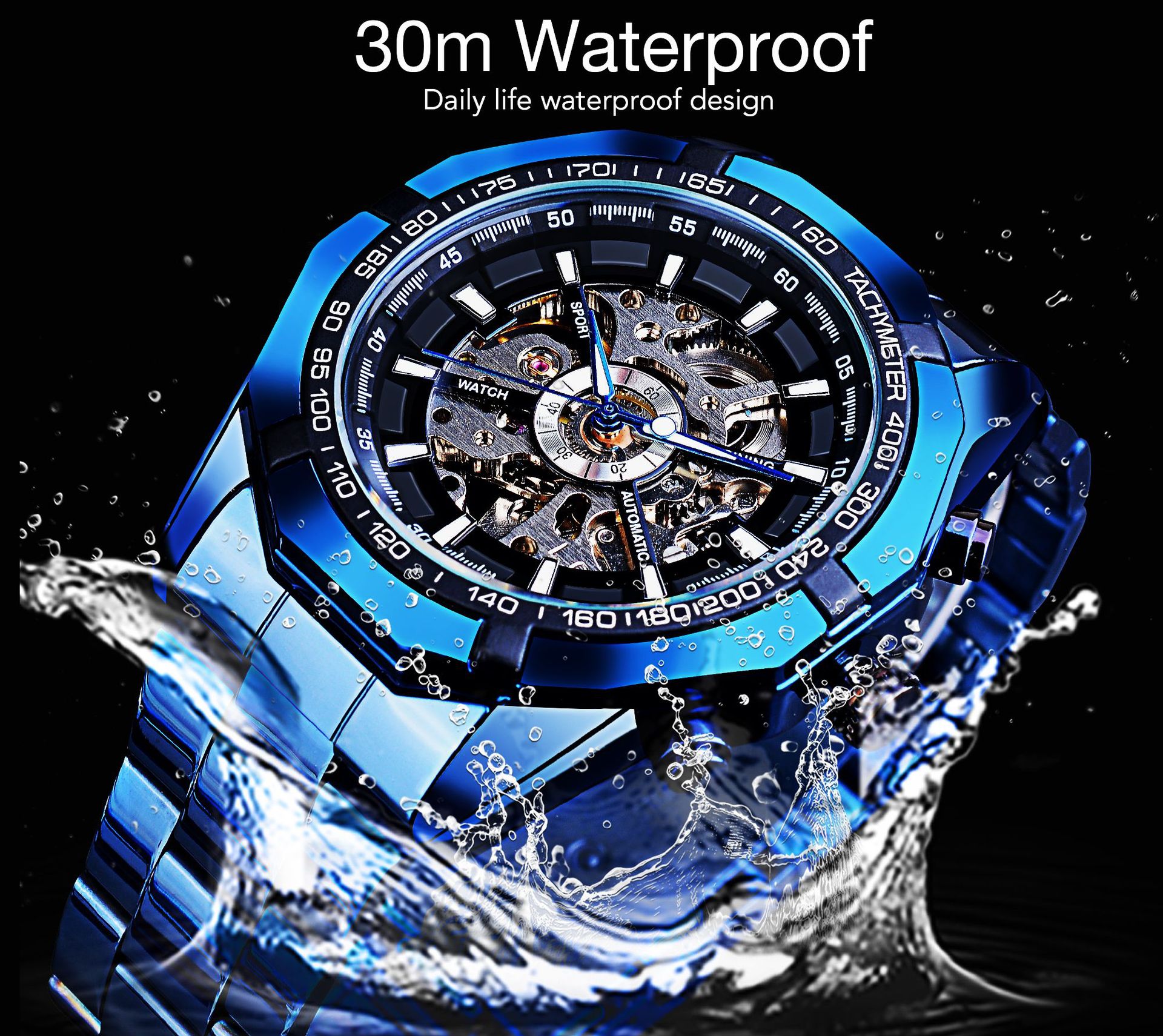 Automatic Mechanical Watch For Men With Waterproof Glow Design_voghion.com
