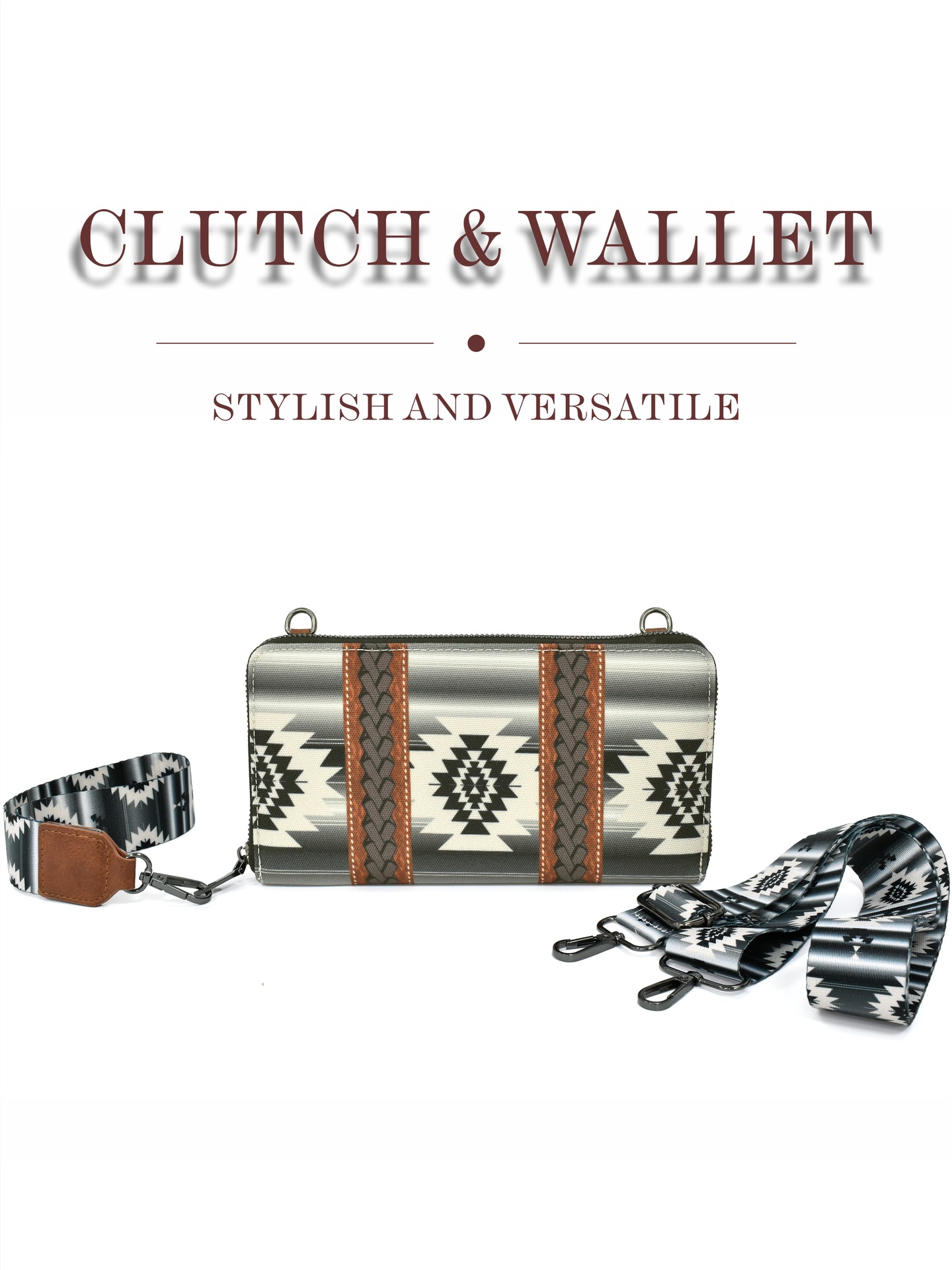 Women's Canvas Printing Ethnic Style Square Zipper Shoulder Bag Crossbody Bag display picture 7