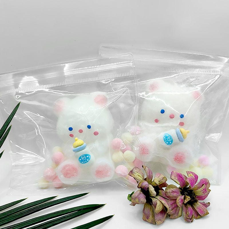 귀여운 화이트 핑크 곰 [랜덤 액세서리]