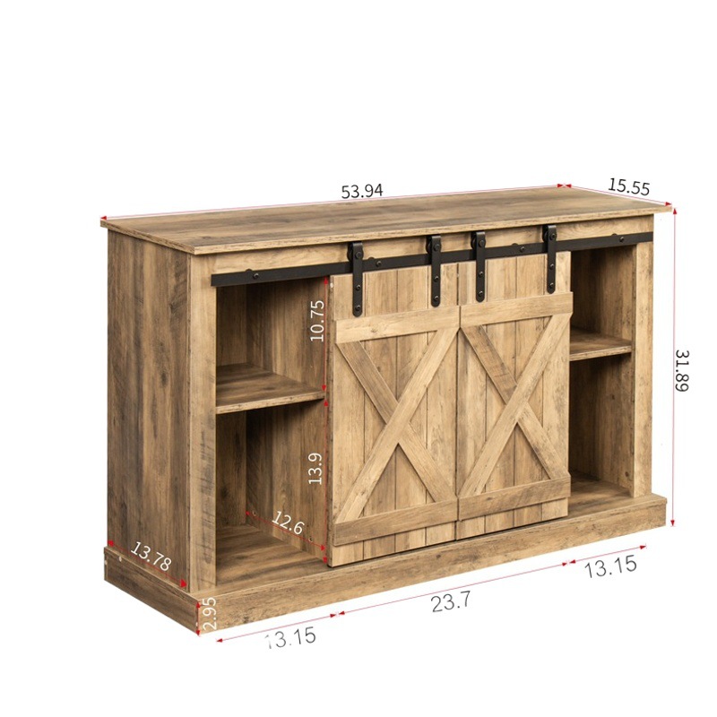Retro americana TV gabinete casa puerta corredera simple TV gabinete pequeño apartamento sala de estar armario