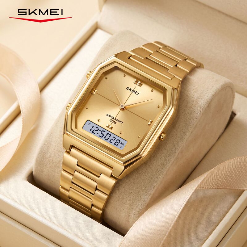 Skmei Popular Men's Watch Classic Small Square Electronic Watch Waterproof Sports Dual Display Electronic Watch Skmei Popular Men's Watch Classic Small Square Electronic Watch Waterproof Sports Dual Display Electronic Watch
