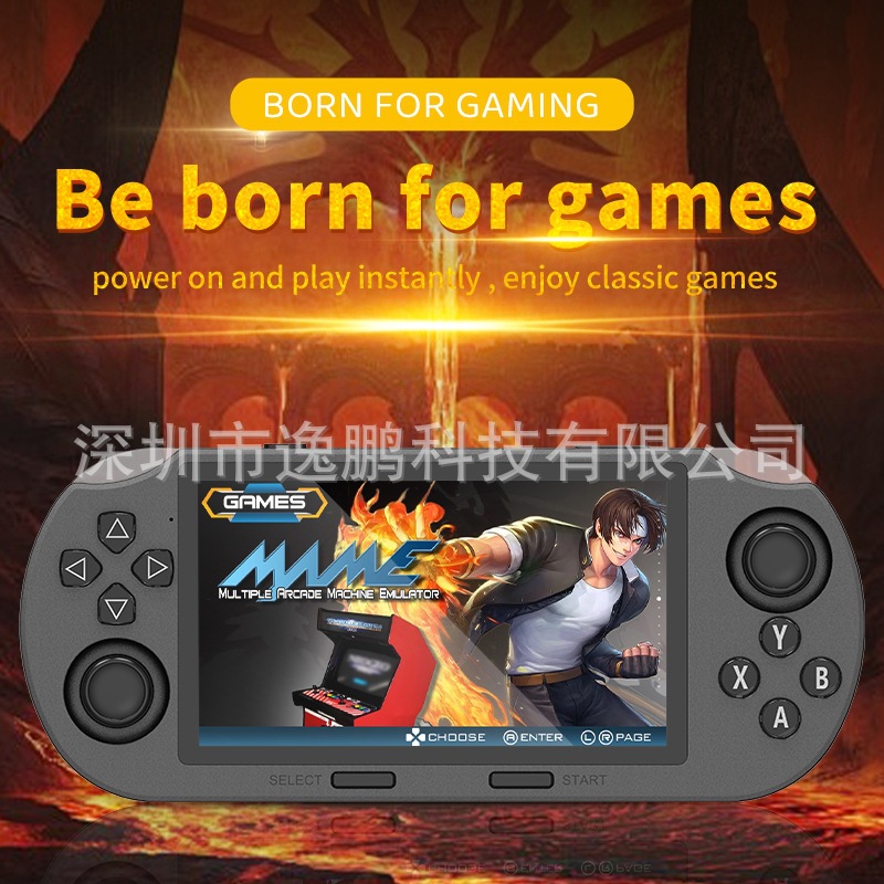 Cross-Border New Sf3000 Handheld Game Console Mini Handheld High-Definition Screen Arcade King of Fighters Kidsren's Super Tv Home