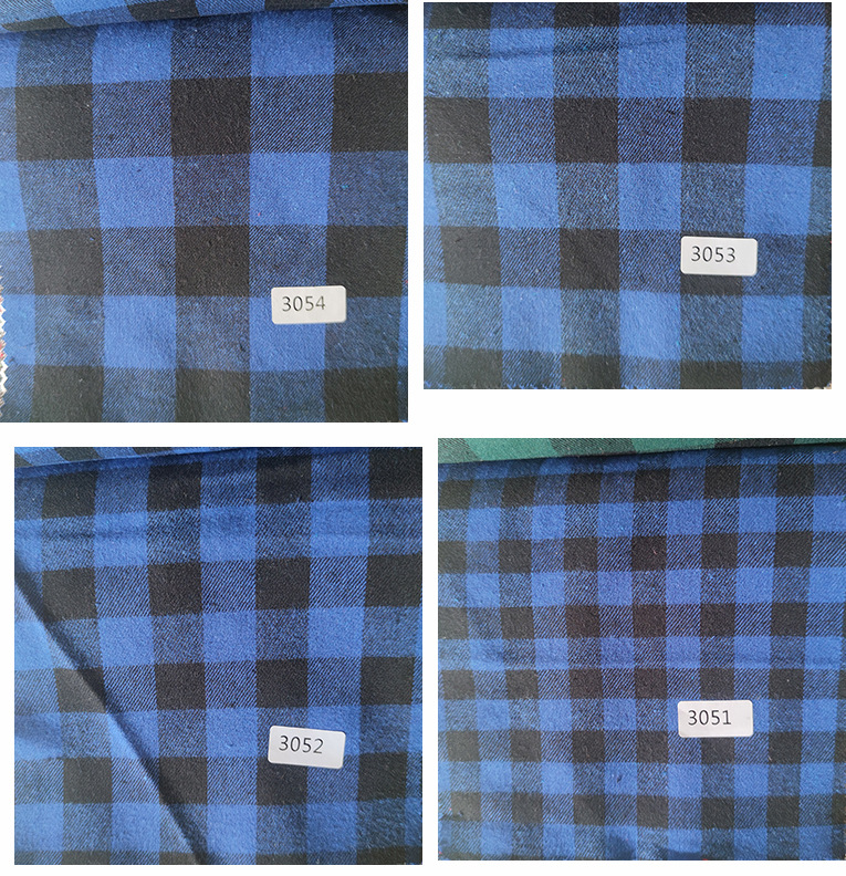 5cm 6cm黑蓝格子布 磨毛格子布现货 连衣裙格子布大方格涤棉格布