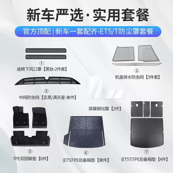 Suitable for Nio New Car Dust Cover Et5/Et5T Interior Decoration Supplies, Modified Accessories, Car Goodies