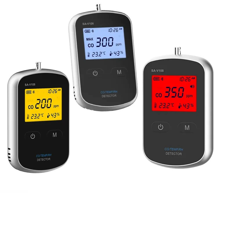 Портативный детектор угарного газа температура и влажность Высокоточный датчик электронный CO сигнализация для наружного обнаружения