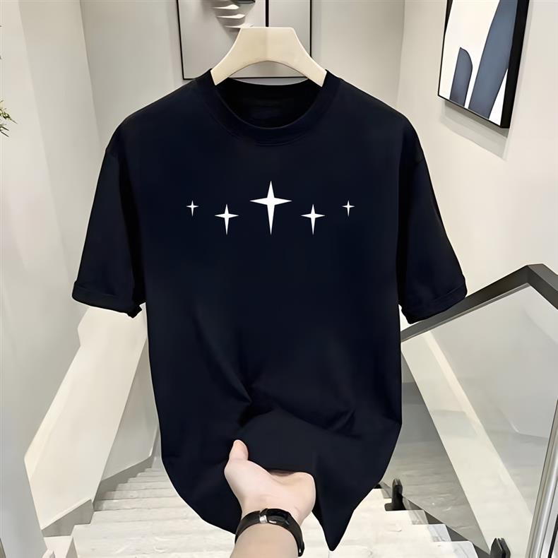 Men's Clothing T Shirt Heavy Trend All Match Summer Clothes Men's Trendy Brand Loose American Retro High Street_viptrois.com