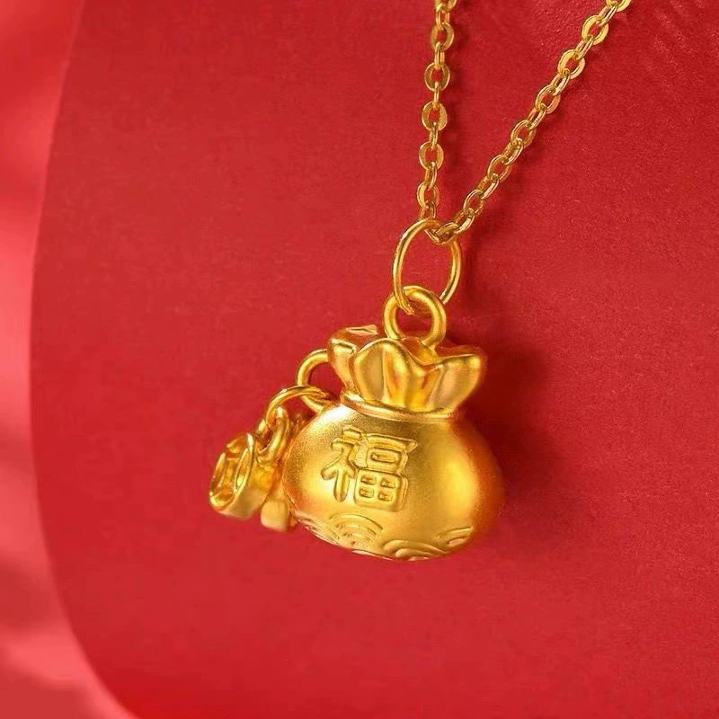 Медные монеты благословение слово денежный мешок кулон ожерелье женский новый национальный прилив ветер нишевые дизайн