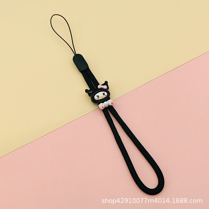 만화 삼려구 핸드폰 걸이 ins 귀여운 창의 USB 걸이 끈 체인 짧은 펜던트 초맹 열쇠컵 걸이
