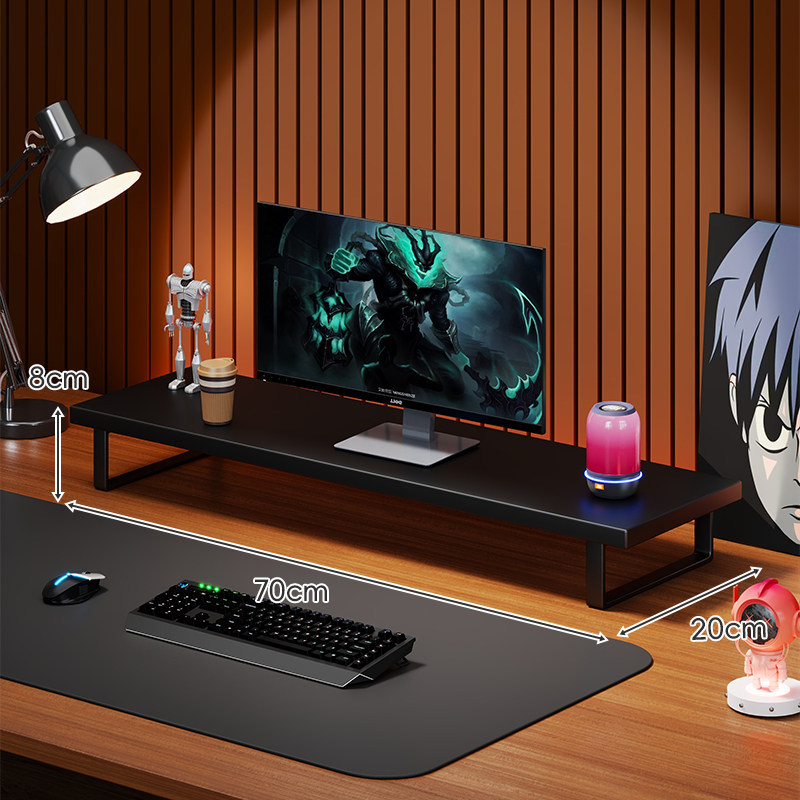 Soporte Elevador para Monitor de Computadora de Madera Organizador para Escritorio