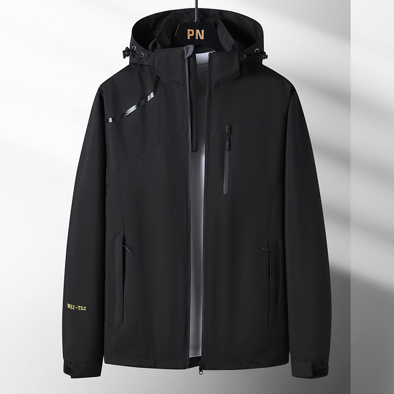 Primavera de una sola capa delgada concha blanda de asalto hombre impermeable a prueba de viento chaqueta al aire libre chaqueta de montaña transmisión en vivo