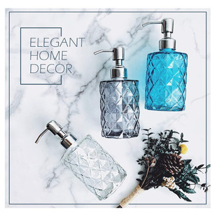 Factory supply colored diamond hand sanitizer bottle a small box Press glass bottle