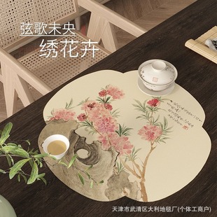 New Chinese Zen Absorbent Quick-drying Tea Mat Table Mat Tea Cup Mat Diatom Mud Drain Mat Tea Mat Heat Insulation Mat