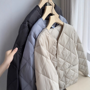 Hong Kong Mijia Lightweight Cloud-Like Quilted Cotton-Padded Women's Casual Cocoon-Shaped Cotton Jacket for Couples Men