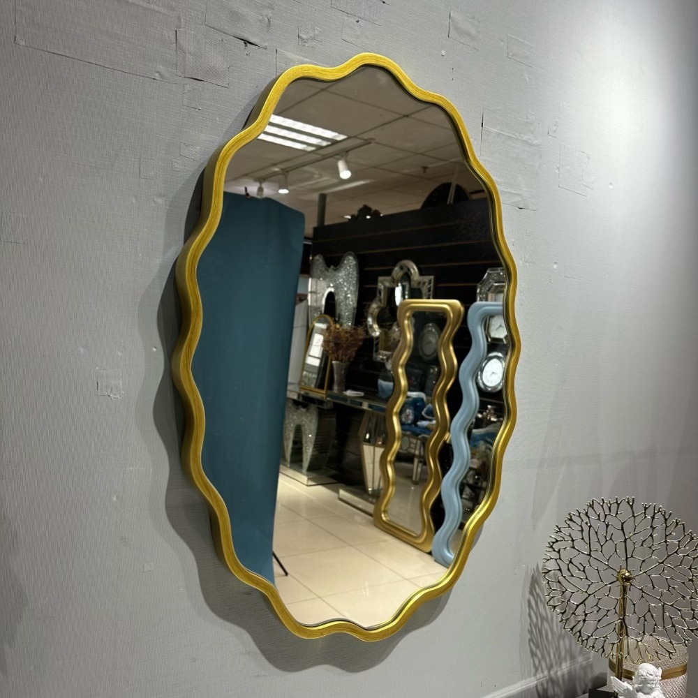 Espejo Decorativo de Pared de Madera Colgante para Baño y Sala de Estar image 8