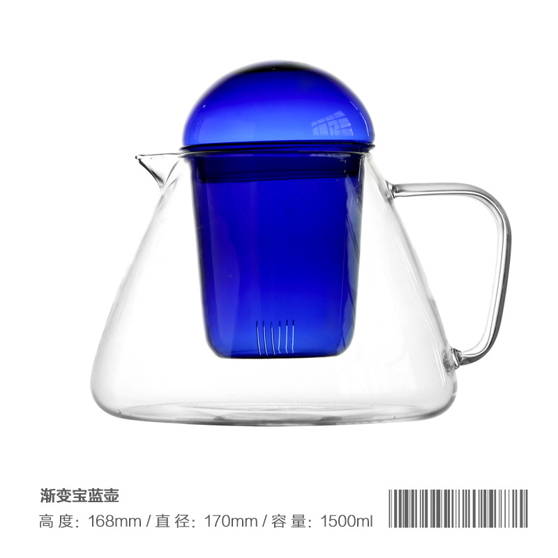 Neto rojo resistente a altas temperaturas todo el vidrio estufa de cerámica eléctrica hervida tetera para la separación de té doméstico té negro té hirviendo