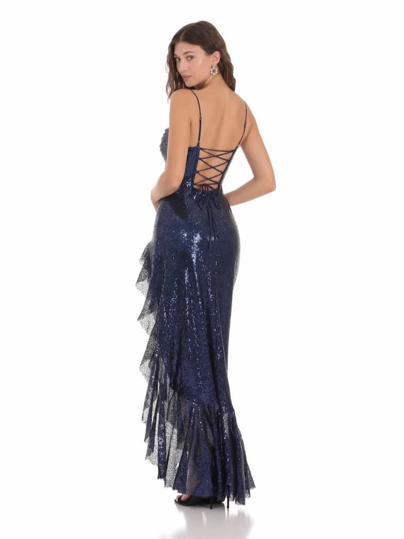 Transfronterizos Europa y Estados Unidos esquinilla vestido vestido de cabina nuevo anfitrión vestido de baile sexy mujer (2 colores) image 4
