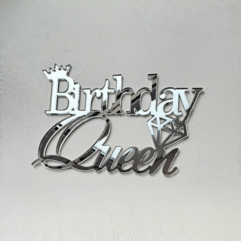 跨境ins风公主生日快乐亚克力蛋糕装饰女士生日女王蛋糕装饰|undefined