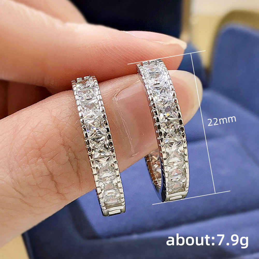 Pendientes de aro elegantes para mujer acabado oro ins style_voghion.com