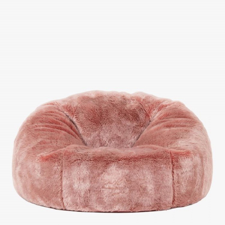 北欧懒人沙发豆袋榻榻米单人沙发卧室小户型粉色毛绒豆袋外套