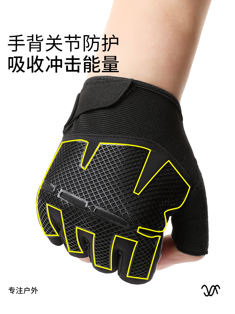 Guantes de gimnasio masculinos antideslizante profesional anti-deslizante anti-deslizante guantes de entrenamiento de ciclismo de hierro