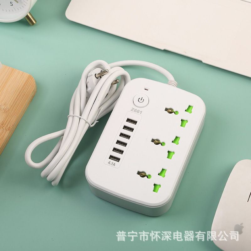 Conector USB de exportación multifuncional oficina doméstica estándar británico estándar europeo y americano con cable de puerta de seguridad