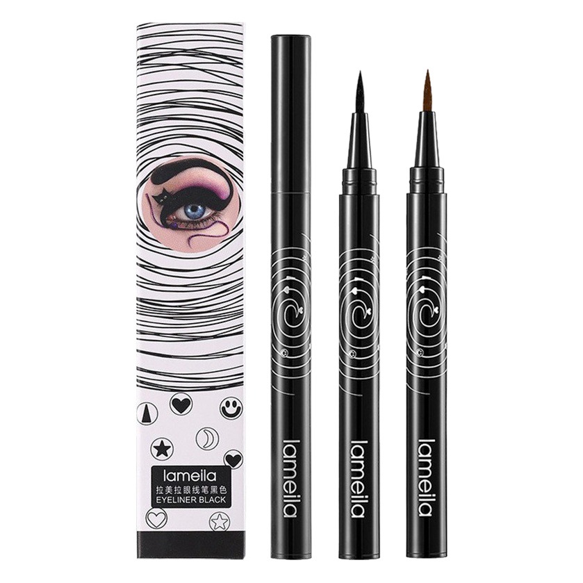 Cross-border supply fine head water-based eyeliner black eyeliner brown pen durable coloring is not easy to faint