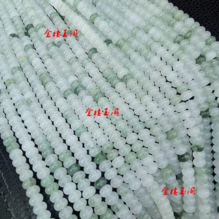 玉器天山翠竹节散珠算盘珠金丝玉成条飘翠雪翠DIY手串项链配饰珠