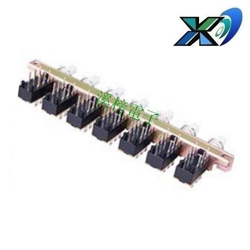 按键开关7位互动  直键开关7位联动 七位自锁开关互动 联动开关