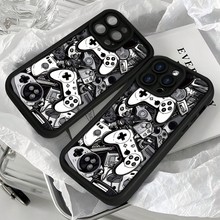 黑白游戏机适用苹果17Prox手机壳iPhone16pro新款15阶梯14爆13/12