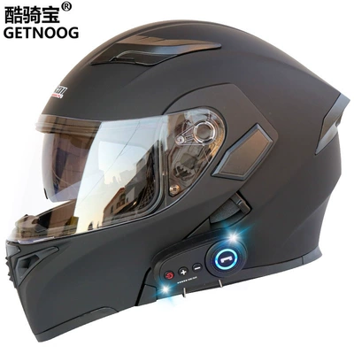 Cool riding treasure electric motorcycle Bluetooth helmet double lens exposed helmet full helmet motorcycle helmet with FM