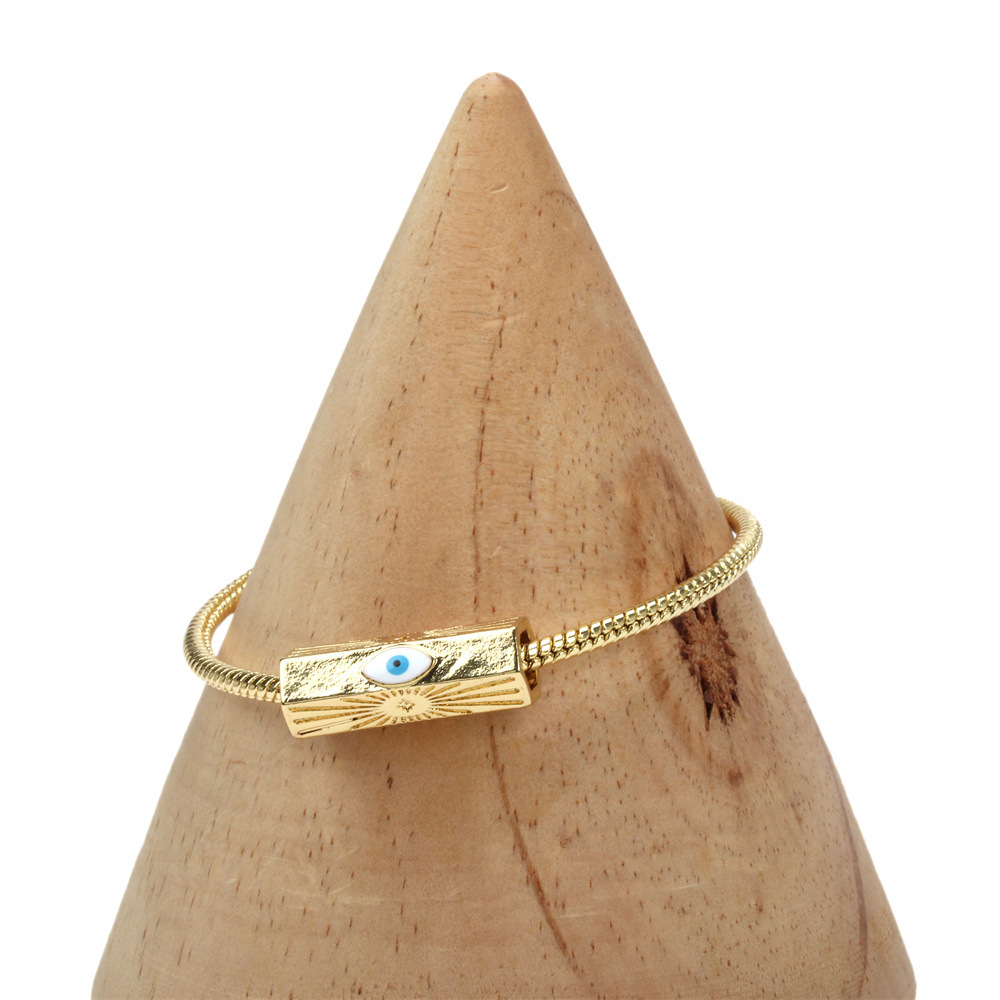 Fashion Heart Shape Eye Copper Enamel Bracelets 1 Piece