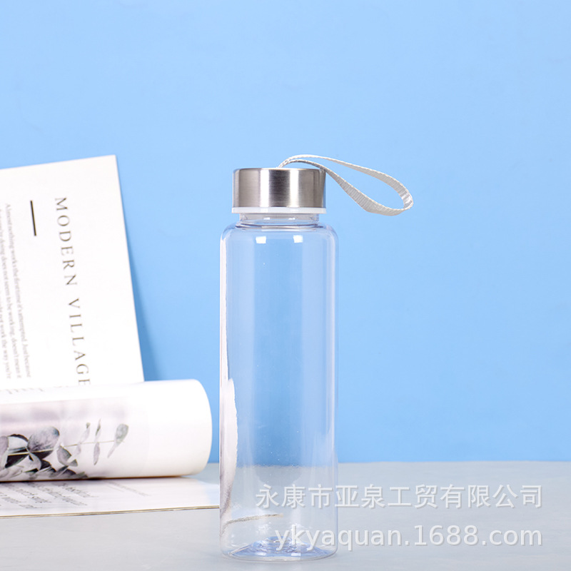 Suministro directo de fábrica Taza de vidrio con tapa de bambú transparente Taza de agua de vidrio de té de oficina de gran capacidad Taza de plástico transparente al por mayor