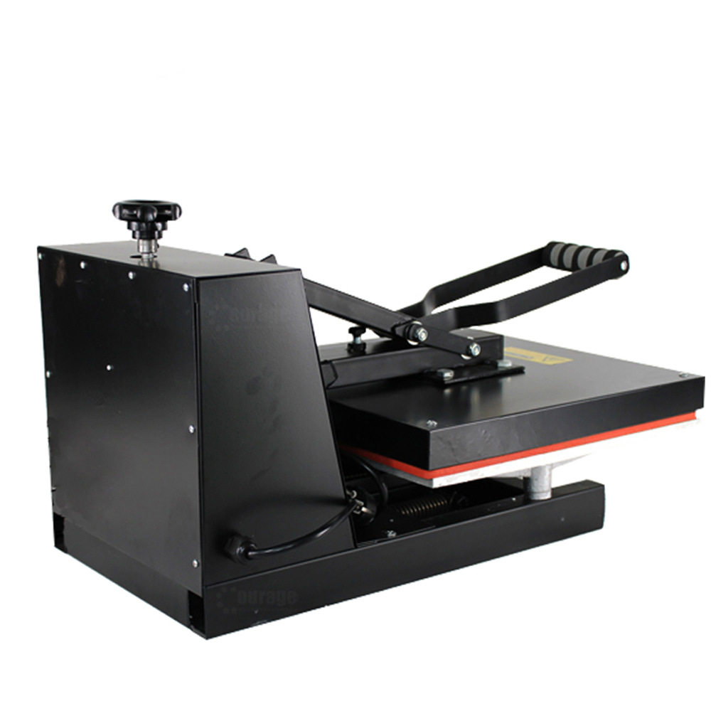 Máquina de transferencia de calor 38X38 Máquina de transferencia de calor de alta presión plana Máquina de impresión de logotipo de camiseta de ropa Prensa de calor manual