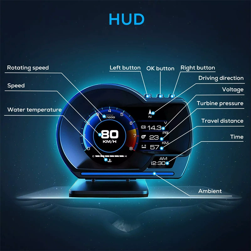 A500GPS двойной режим мониторинга автомобиля HUD головной дисплей OBD автомобильный инструмент модификация головной детектор HUD