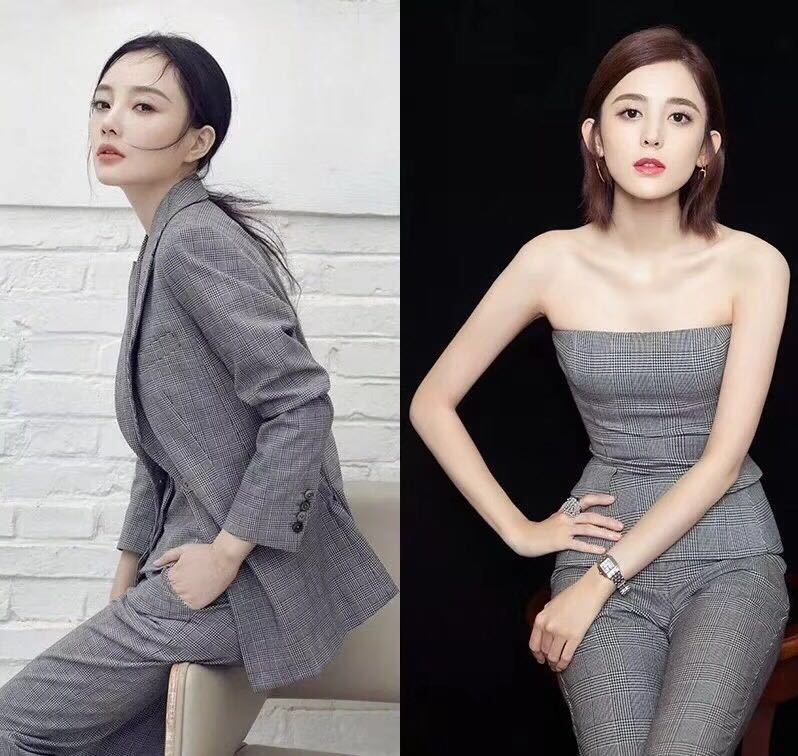 新艺亚麻棉涤色织弹力格子面料春秋裤装套装时装连衣裙服装布料